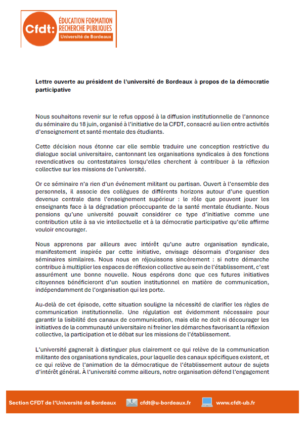 lettre ouverte démocratie participative